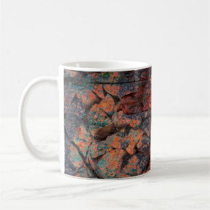 Taza De Café Borde multicolor abstracto con fondo abstracto
