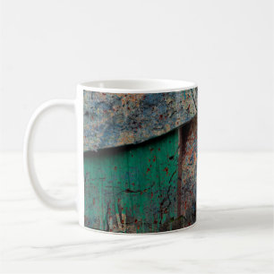 Taza De Café Borde multicolor abstracto con fondo abstracto