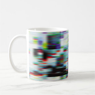 Taza De Café Borde oscuro, ilustracion. Negro, azul,