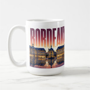 Taza De Café Bordeaux Francia Viajes Elegancia del Frente del R