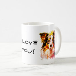 Taza De Café Border Collie Family Dog Personalize Text