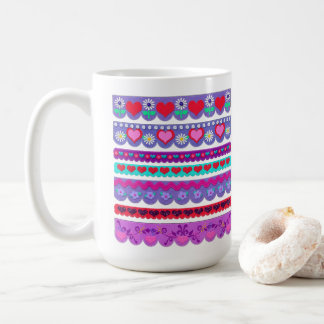 Taza De Café Bordes de San Valentín de estilo de fieltro hermos