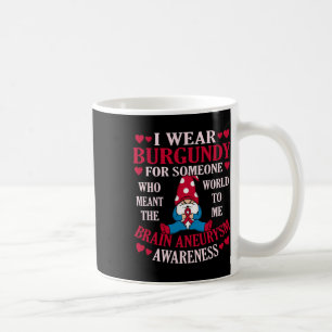 Taza De Café Borgoña para alguien Grap de conciencia sobre el n