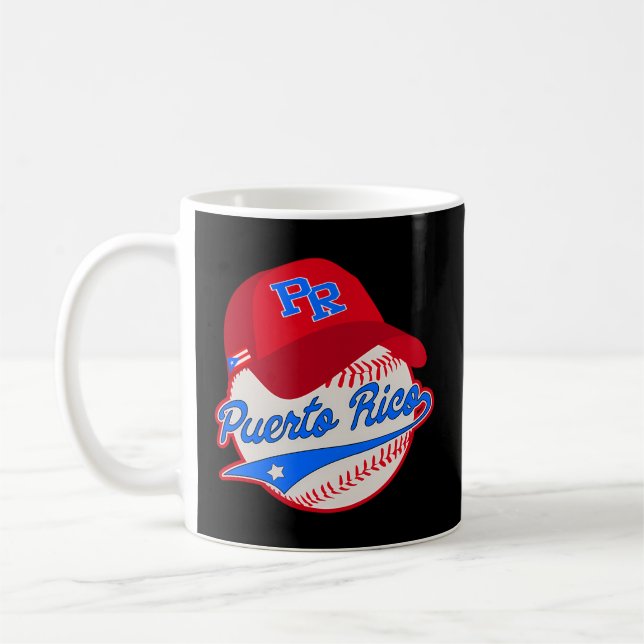 Taza De Café Boricua Puerto Rico Béisbol (Izquierda)