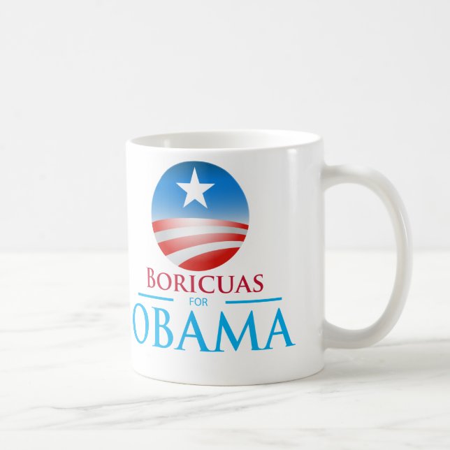 Taza De Café Boricuas para Obama (Derecha)