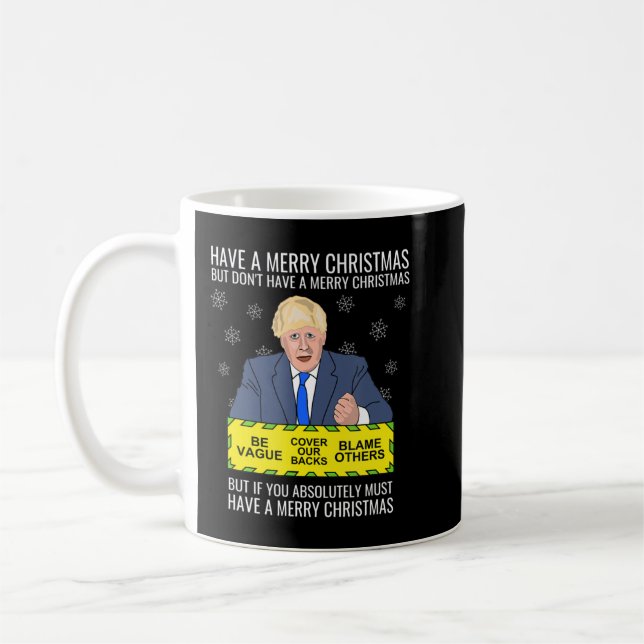 Taza De Café Boris político conservador anti Pm Johnson  (Izquierda)