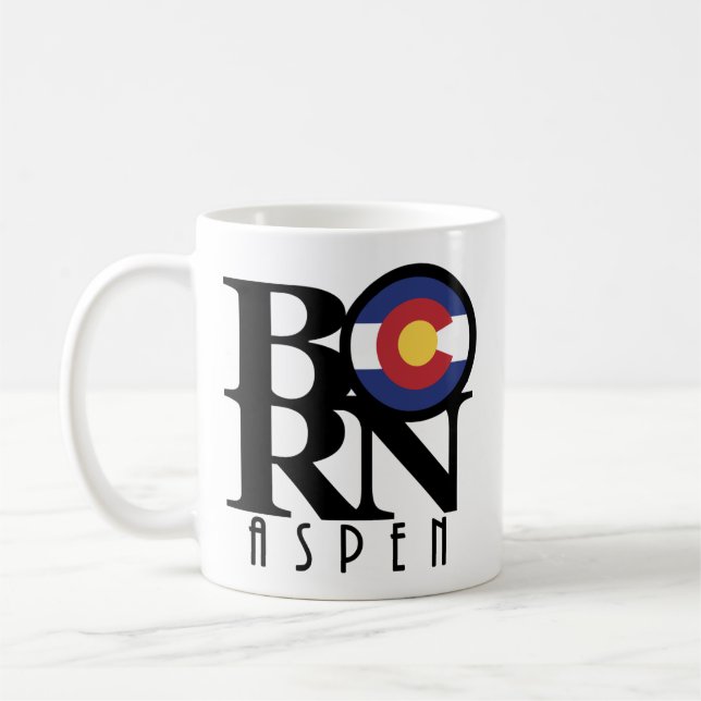 Taza De Café BORN Aspen Colorado 11oz (Izquierda)