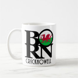 Taza De Café BORN Crickhowell Wales 11oz