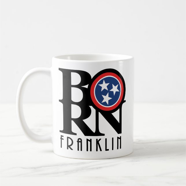 Taza De Café BORN Franklin Tennessee 11oz (Izquierda)