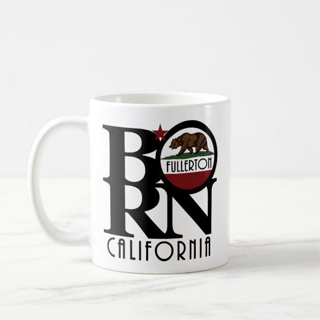 Taza De Café BORN Fullerton California 11oz (Izquierda)