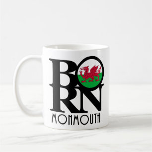 Taza De Café BORN Monmouth Wales 11oz