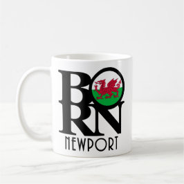 Taza De Café BORN Newport Wales 11oz