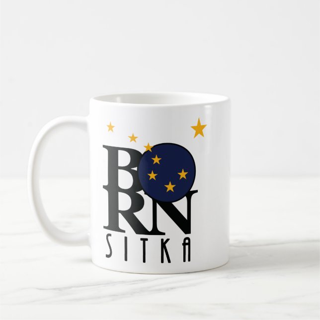 Taza De Café BORN Sitka Alaska 11oz (Izquierda)
