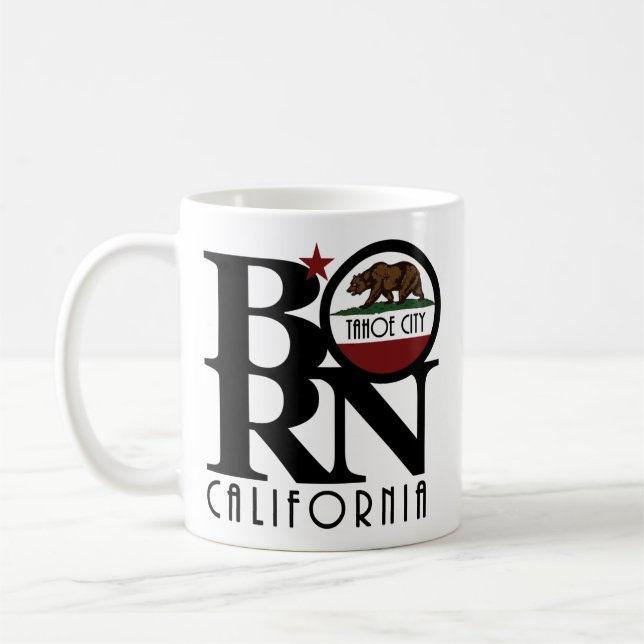 Taza De Café BORN Tahoe City California 11oz (Izquierda)