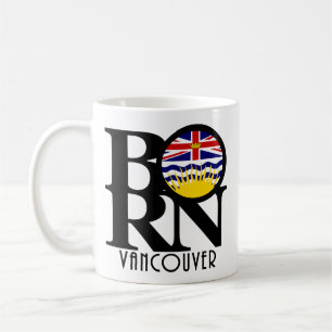 Taza De Café BORN Vancouver (Bandera BC) 11oz