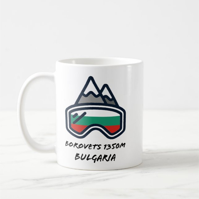 Taza De Café Borovets Ski Snowboard Resort Mug (Izquierda)