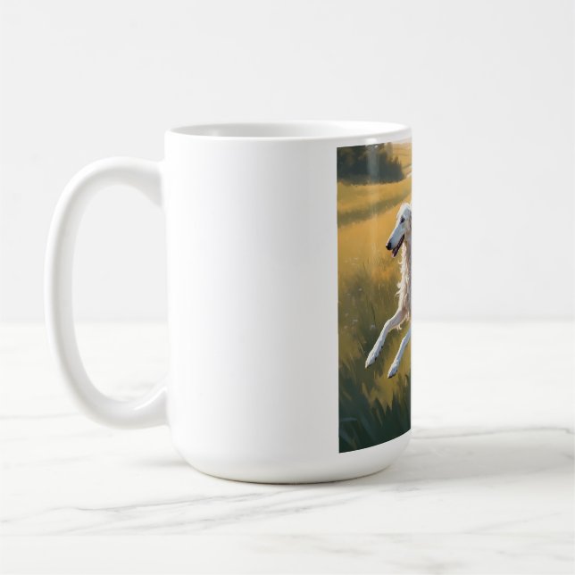 Taza De Café Borzoi Elegant Breve Coffee Mug (Izquierda)