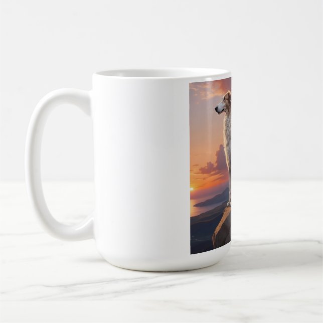 Taza De Café Borzoi Elegant Breve Coffee Mug (Izquierda)