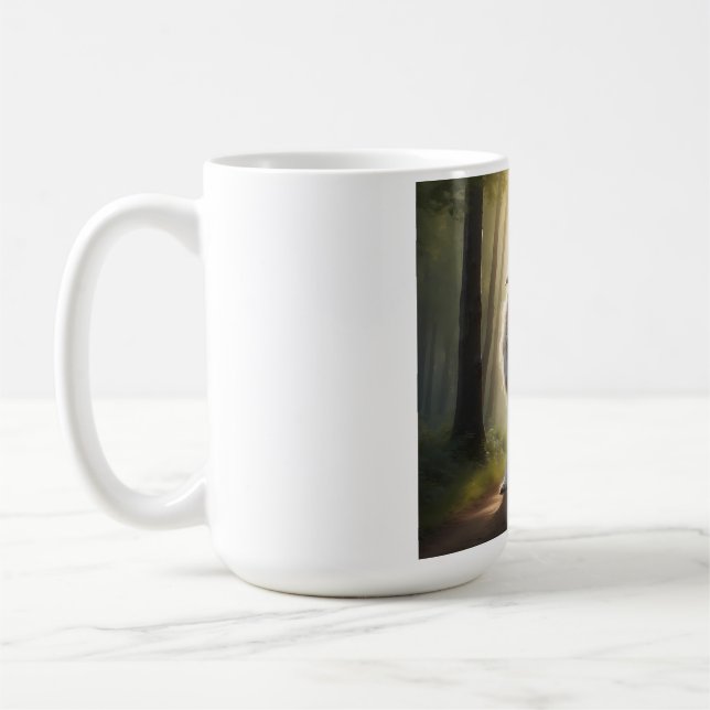 Taza De Café Borzoi Elegant Breve Coffee Mug (Izquierda)