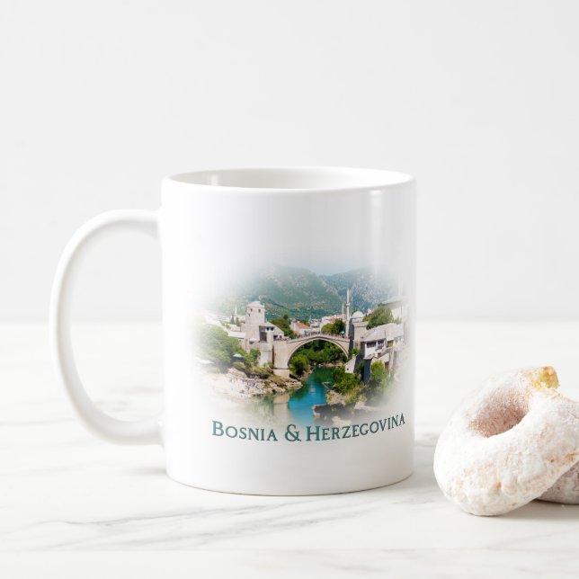 Taza De Café Bosnia y Herzegovina: Mostar (Con donut)