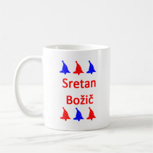 Taza De Café bosnio feliz navidad