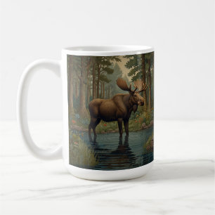 Taza De Café Bosque arbóreo rústico