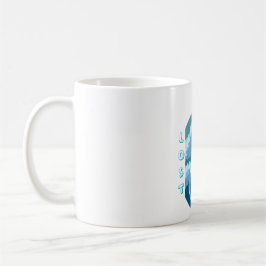 Taza De Café Bosque Azul Soñador – Ilustración de Naturaleza Es