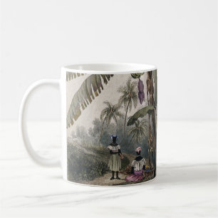 Taza De Café Bosque de árboles plásticos tropicales antiguos   