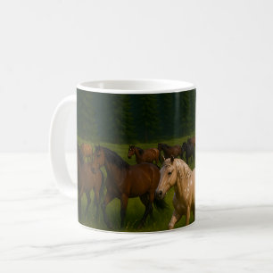 Taza De Café Bosque de Caballos Salvajes