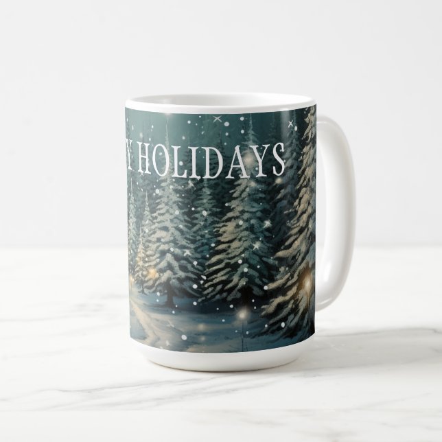 Taza De Café Bosque de invierno (Anverso derecho)