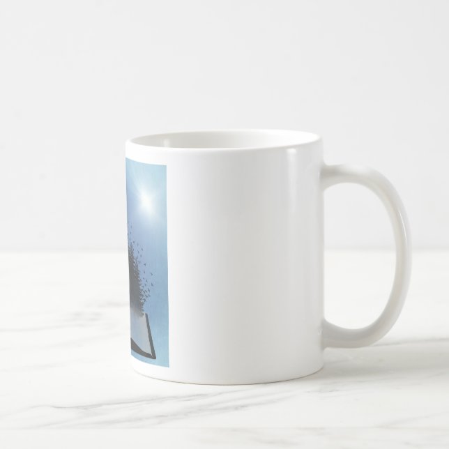 Taza De Café Bosque de libros abiertos (Derecha)