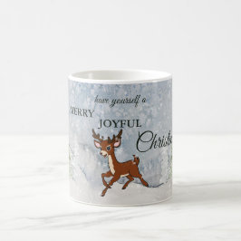 Taza De Café Bosque de nieve con Navidades de venados