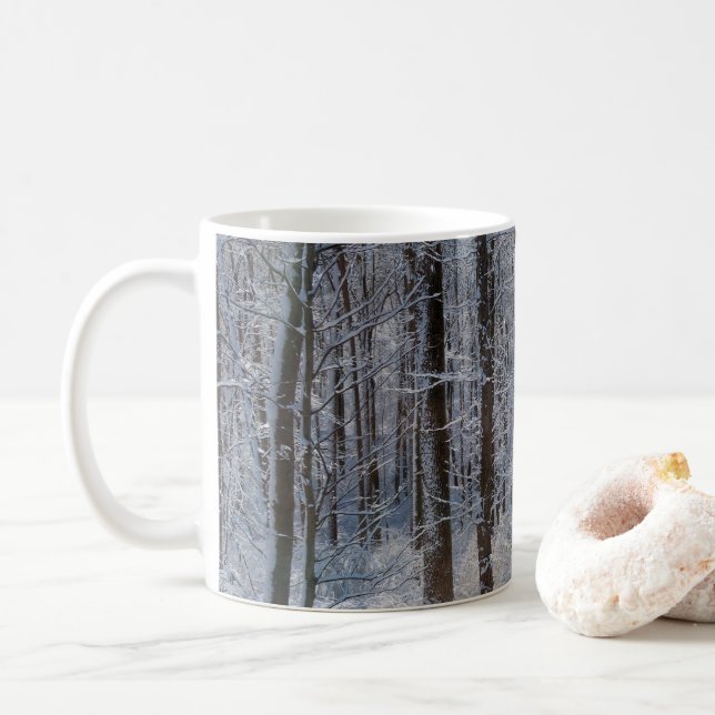 Taza De Café Bosque de Poplar de Nieve I (Con donut)