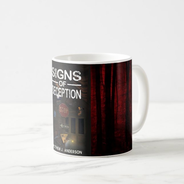 Taza De Café "Bosque de sangre" Rótulos de café con leche  (Anverso derecho)