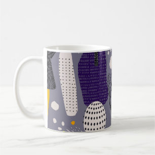 Taza De Café Bosque decorativo, ilustracion artístico vintage.