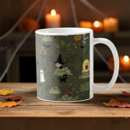 Taza De Café Bosque Embrujado Caprichoso y Espeluznante de Hall