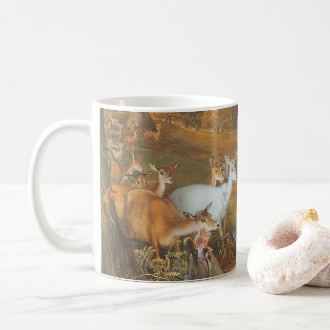 Taza De Café Bosque encantado por el artista John Anster Fitzge (Con donut)