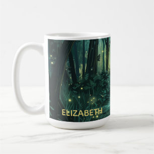 Taza De Café Bosque Fairy Light personalizado