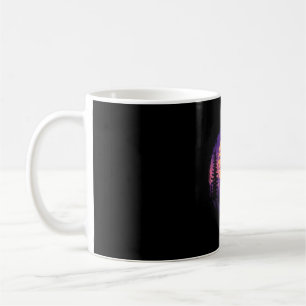Taza De Café Bosque lunar de montaña de lobo naturaleza salvaje