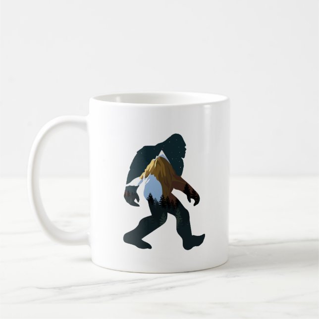 Taza De Café Bosque Nocturno Pie Grande (Izquierda)