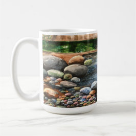 Taza De Café Bosque pintado a mano con Brook
