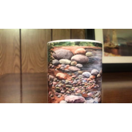 Taza De Café Bosque pintado a mano con Brook