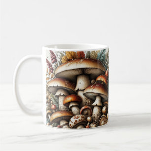 Taza De Café Bosque susurrador: Colección de patrones de hongos