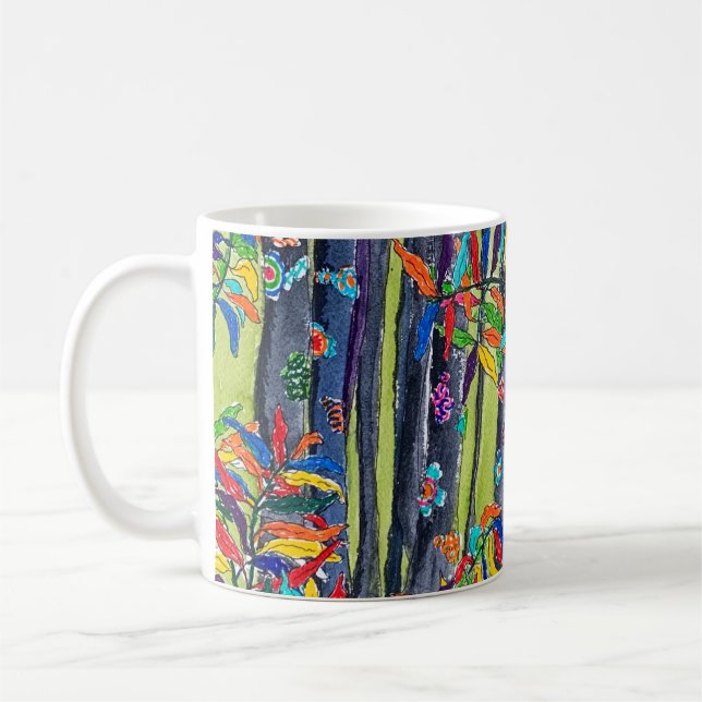 Taza De Café bosque verde 1 Mug (Izquierda)