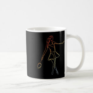 Taza De Café Bosquejo de jugadora de bádminton femenino Juego d