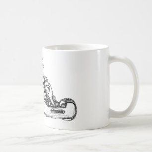Taza De Café Bosquejo del lápiz de las Carreras de Kart