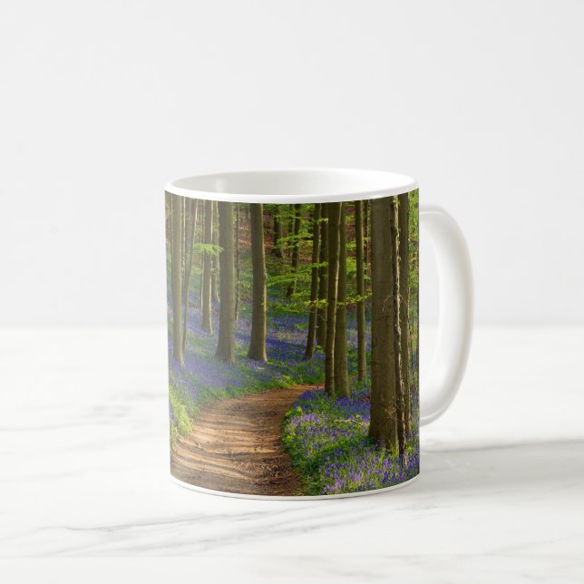 Taza De Café Bosques | Bosque de Bluebell en Bélgica (Anverso derecho)