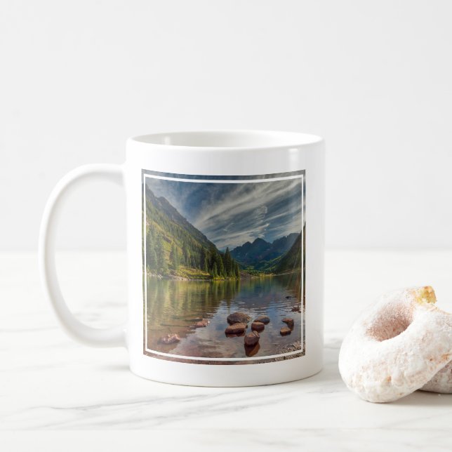 Taza De Café Bosques | Maroon Bells Colorado (Con donut)