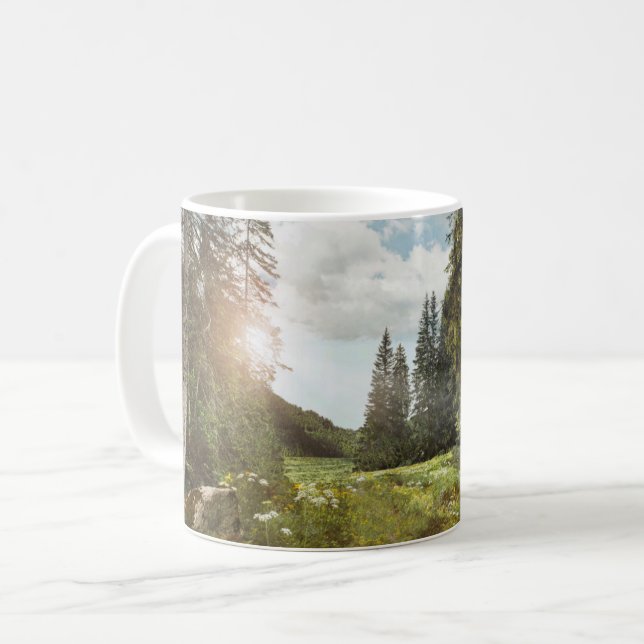 Taza De Café Bosques | Sun Peeking Thu (Anverso izquierdo)