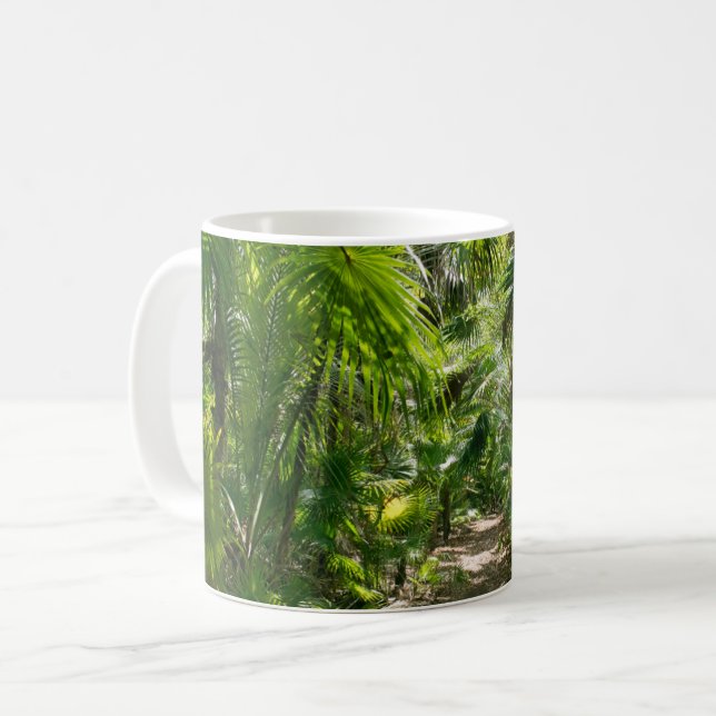 Taza De Café Bosques | Tropical Rainforest Tulum Mexico (Anverso izquierdo)